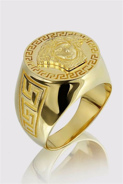 versace men gold ring